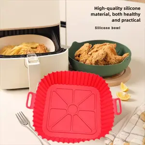 2pcs Silicone Baking Mats, Heat Resistant Non-Stick Air Fryer Liners, Reusable Kitchen Oven Pads, Dishwasher Safe Cookware Accessories