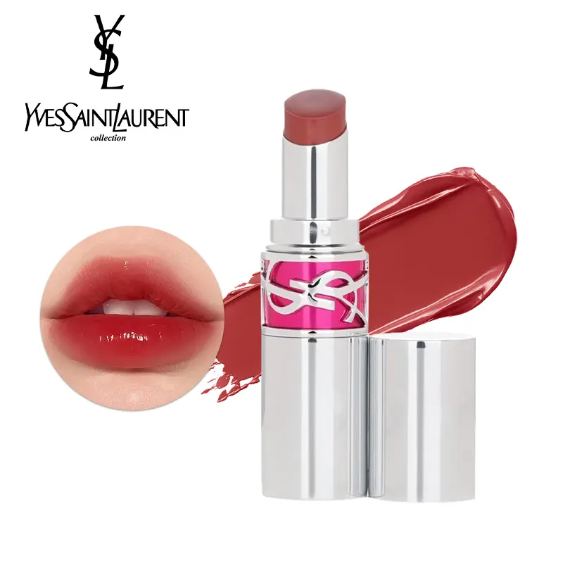 Yves Saint Laurent Rouge Volupte Candy Glaze Double Care Balm Cosmetic - #15 Showcasing Nude, Sugar-Infused, Pomegranate-Enriched, Hyaluronic Acid Moisturizer for Lip Hydration, Hydrate