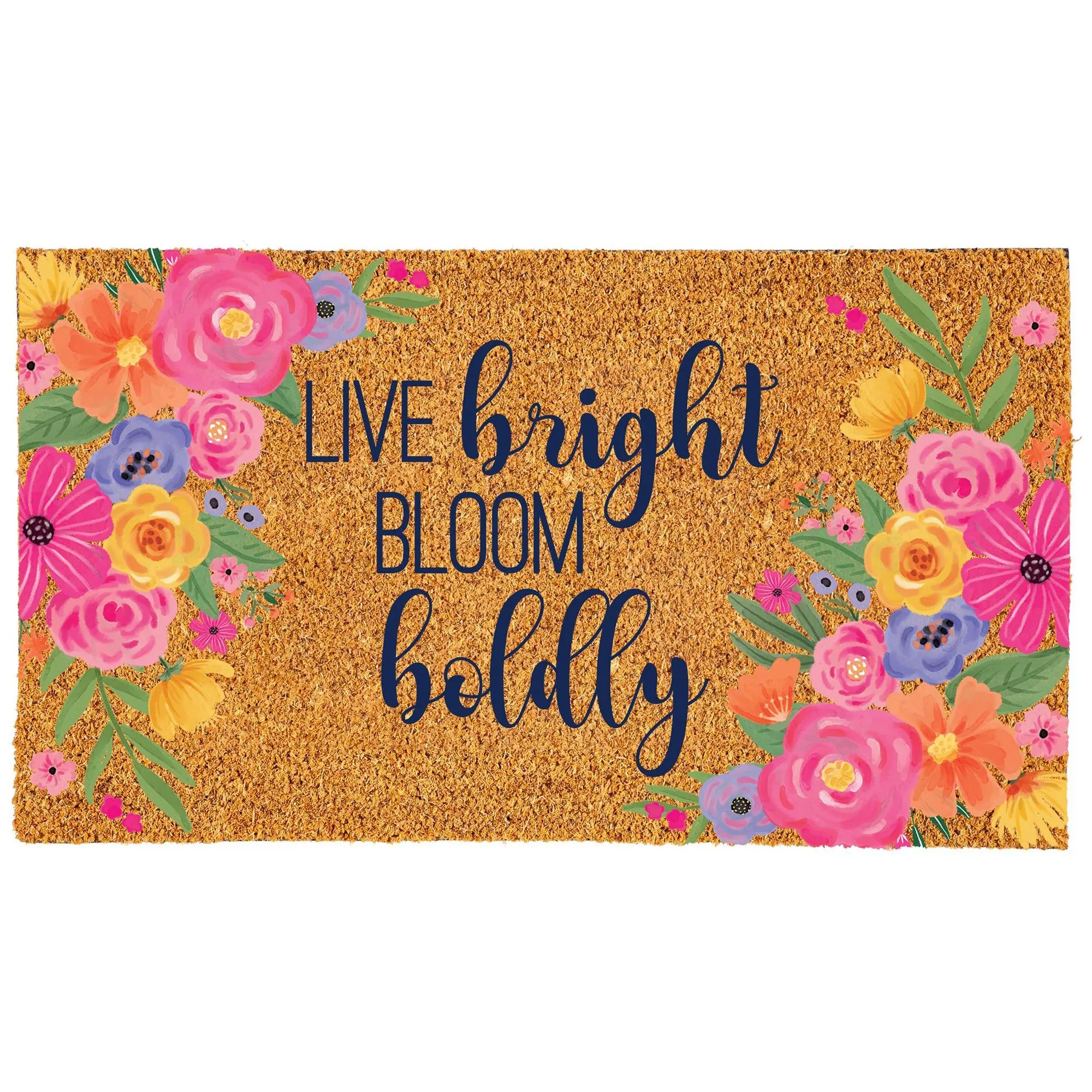 Evergreen 28"x16" Spring Blossom Coir Doormat