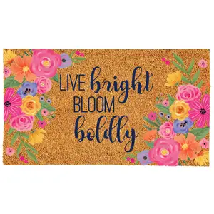 Evergreen 28"x16" Spring Blossom Coir Doormat Evergreen 28"x16" Spring Blossom Coir Doormat