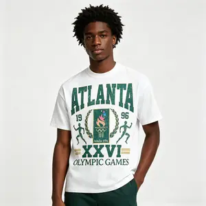 【FathersDayGift】Unisex T-Shirt for Olympic Nostalgia, Retro Sportswear Style & Collector Gifts 1996 Atlanta Summer Games Centennial Vintage Tee