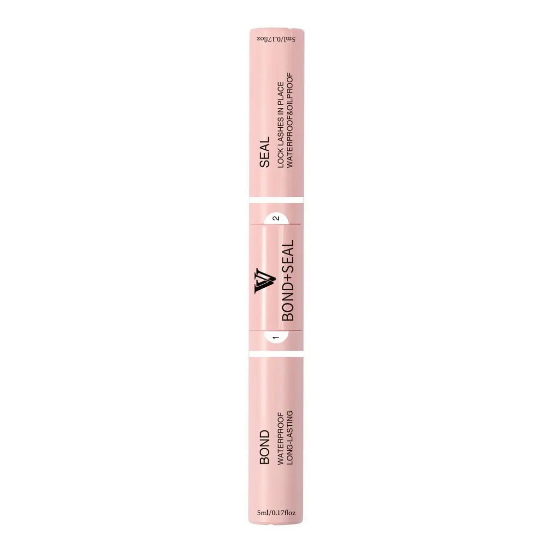 2-in-1 Lash Bond and Seal for DIY Cluster Lash Extensions, Waterproof Adhesive with 48-72 Hour Strong Hold, Gentle Latex-Free Hypoallergenic Formula