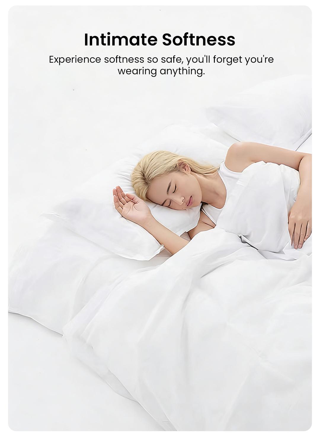 APSMILE Bamboo Sheet Sets 4 Piece , Organically Growth, Silky Soft & Cooling, 4 Piece (1 Fitted Sheet, 1 Flat Sheet and 2 Pillowcases) White Bedding Set with 15" Deep Pocket