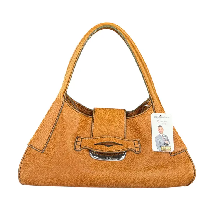 Pre-owned TOD'S Leather Shoulder Bags TOD’S Golden Brown SHW Pebbled Hobo Shoulder Purse