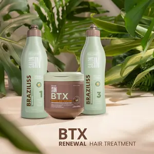 Braziliss Smoothing & Repair Set| Clarifying Shampoo + BTX Renewal Mask + Intensive Hair Mask | Deep Cleanse, Fiber Renewal & Cuticle Sealing | Argan Oil, Keratin & Shea Butter | Formaldehyde-Free, Salt-Free, Cruelty-Free