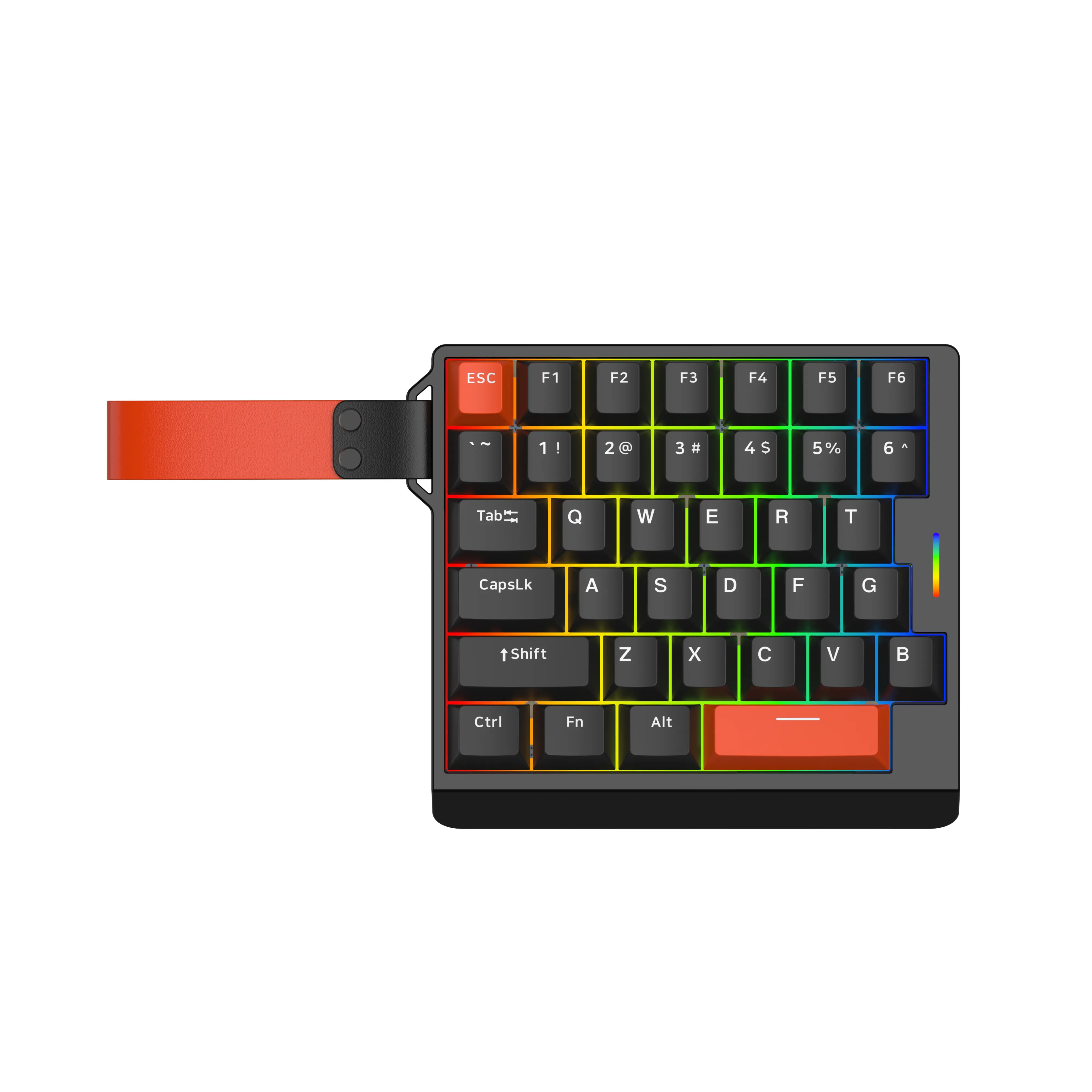 EPOMAKER HE30 Single Hand Hall Effect Gaming Keyboard - Wired Only, 8000 Polling, 0.125ms SOCD, Snap Key Adjustable Trigger, PBT Keycaps, RGB Backlight, Custom Software, Anti Ghosting, Compact, Macro Binding, Custom Setup, Portable for PC/Mac