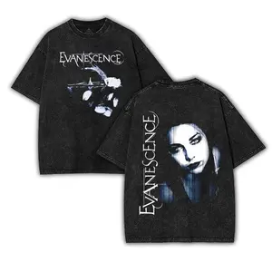 ToolHeaven Retro New EVANESCENCE Band Christmas Gift Retro Music Tee, Rock Music Lover Shirt, Vintage Band Shirts Casual Comfort Cotton Fabric Fit Top , Top Men's and Women's Clothing