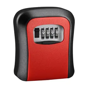 Secure Wall Mount Key Lock Box with 4-Digit Password Protection - Outdoor Key Safe for Keys