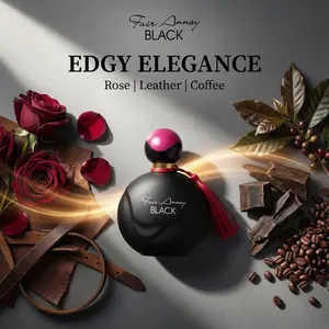 Fair Away Edgy Elegance 50ML Black Perfume for Women & Men Rose Leather Coffee Scent