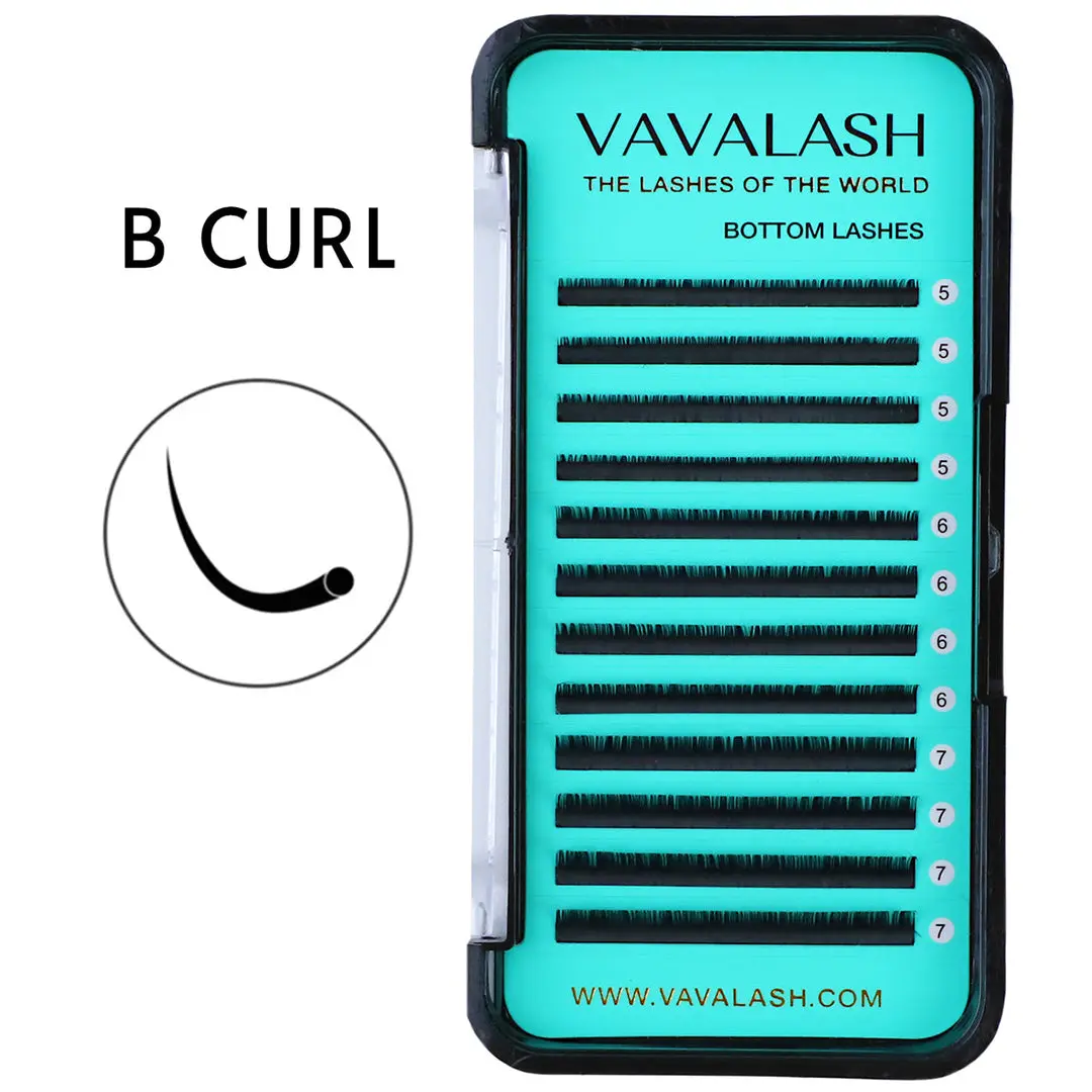 VAVALASH Individual Bottom Eyelash Extensions - Cosmetic Eyelashes, B Curl, Mixed 5-7 Lengths, DIY Volume Lashes for At-Home Application, Diy Volume Eyelashes, Bottom Lashes, Stylish Accessories