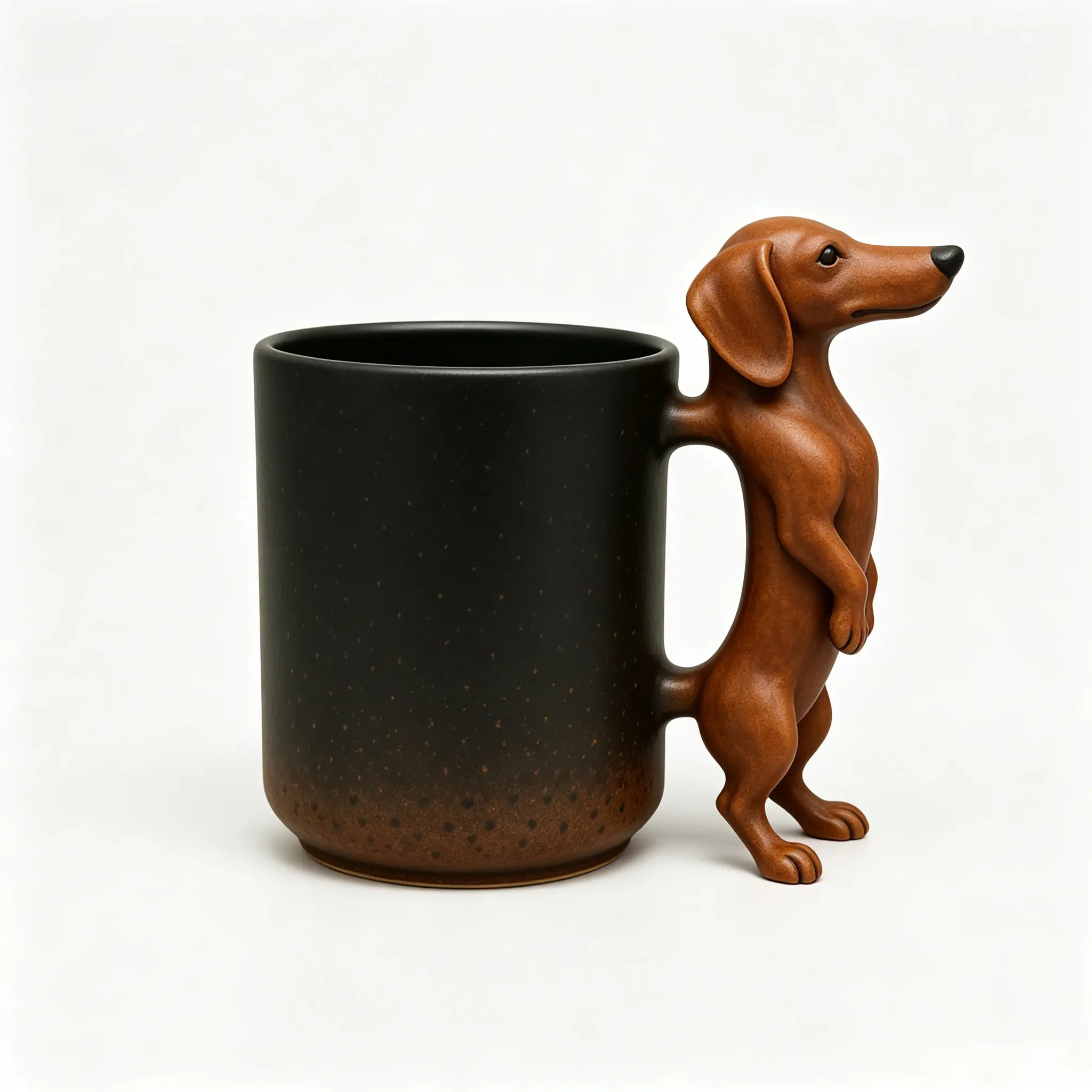 11-oz Creative 3D Dachshund Animal-Shaped Ceramic Coffee Mug with Handle - Kitchenware Drinkware Gift for Dachshund Lovers