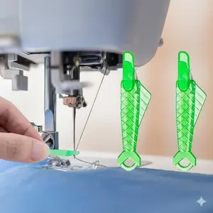 Quick Threader Tool Kit: Slip-Resistant sewing Machine threading Aid, Easy needle Eye Locator, Anti-Unraveling Threading Tool for Hand Embroidery, Senior diy threading Loop & Fast Threading Assistant.