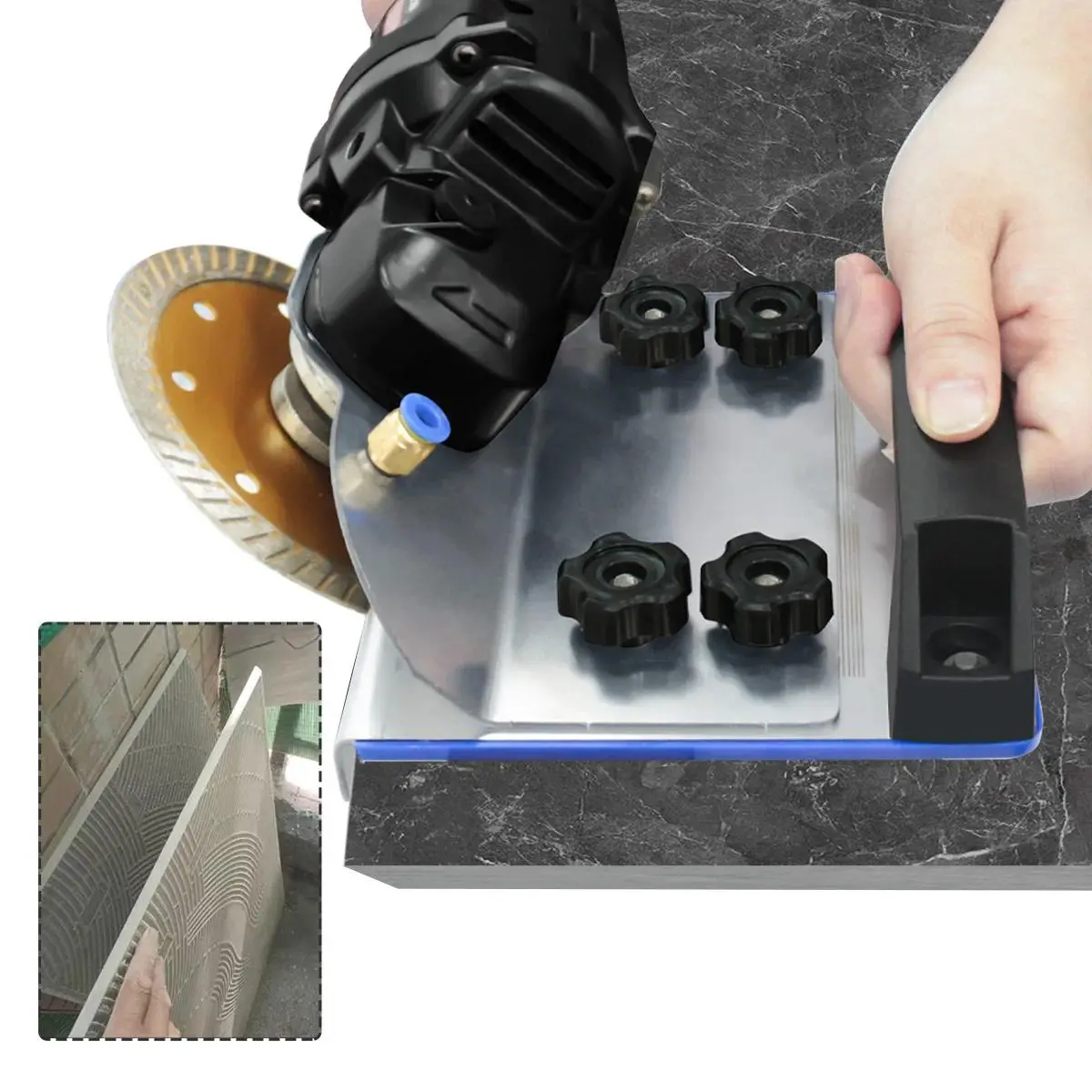 Ceramic Tile Angle Grinder Bracket 45° Chamfer Cutting Tool, Ideal for Ceramic & Stone Material Cutting, Durable Design, Angle Grinding Tools