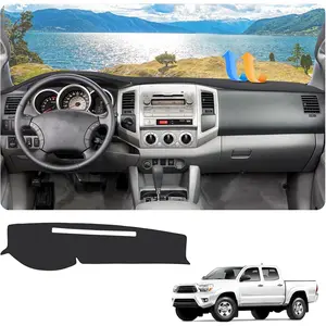 Dash Cover for 2005-2015 Toyota Tacoma Pickup, Dashboard Mat Accessories Dash Cover Sunshade Nonslip Mesh Protector No Glare Black
