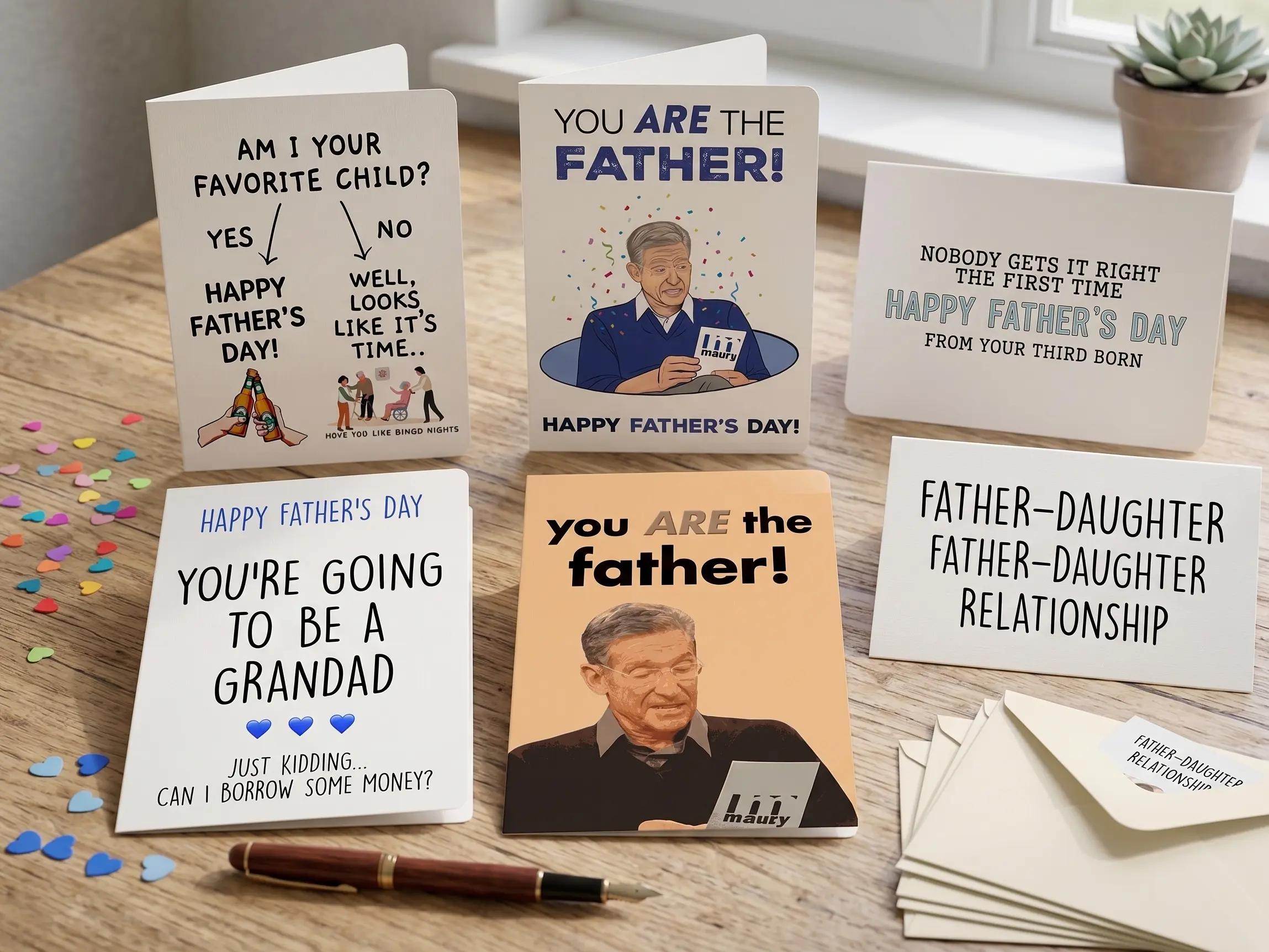(5 x 7 inch)Funny Father's Day Card, Nursing Home Humor, Sibling Rivalry Card for Dad, Handmade Funny Card for Dad
