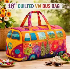 18 inch*9 inch*9 inch Unisex Boho Quilted Weekender Travel Bag, Lightweight & Comfortable, Hippie Design