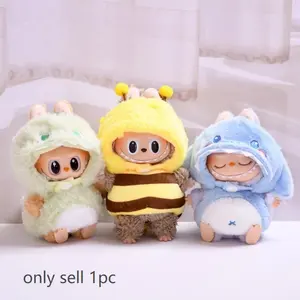 (Doll Not Included) Doll Costume/Clothing - Cute Animal Set with Headgear, Bee/Shark/Dinosaur, Pink and Tender, Suitable for First and Second Generation Accessories Labubu, Essential for Enthusiasts