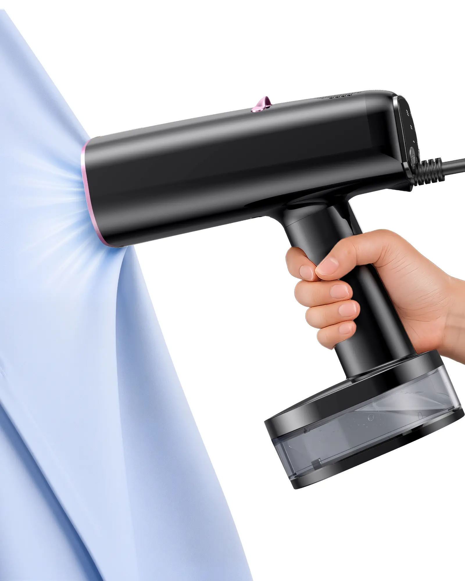 【2026 New Arrivals】Trucozie T559 3-in-1 Vacuum Steamer for Clothes, 1750W Handheld Garmeent Steamer | 4500Pa 3-level suction, 3 steam levels and dry ironing, 340ml tank, 20s heat-up, for shirts andd dresses, 110-120V