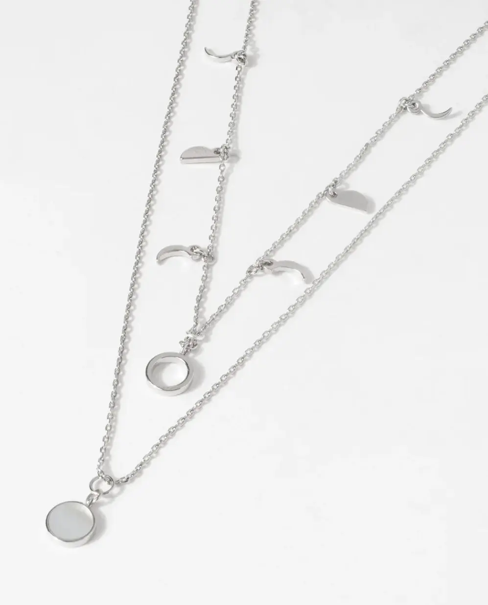 Origami Owl “I Will Rise” Moon Phases Double Layer Necklace