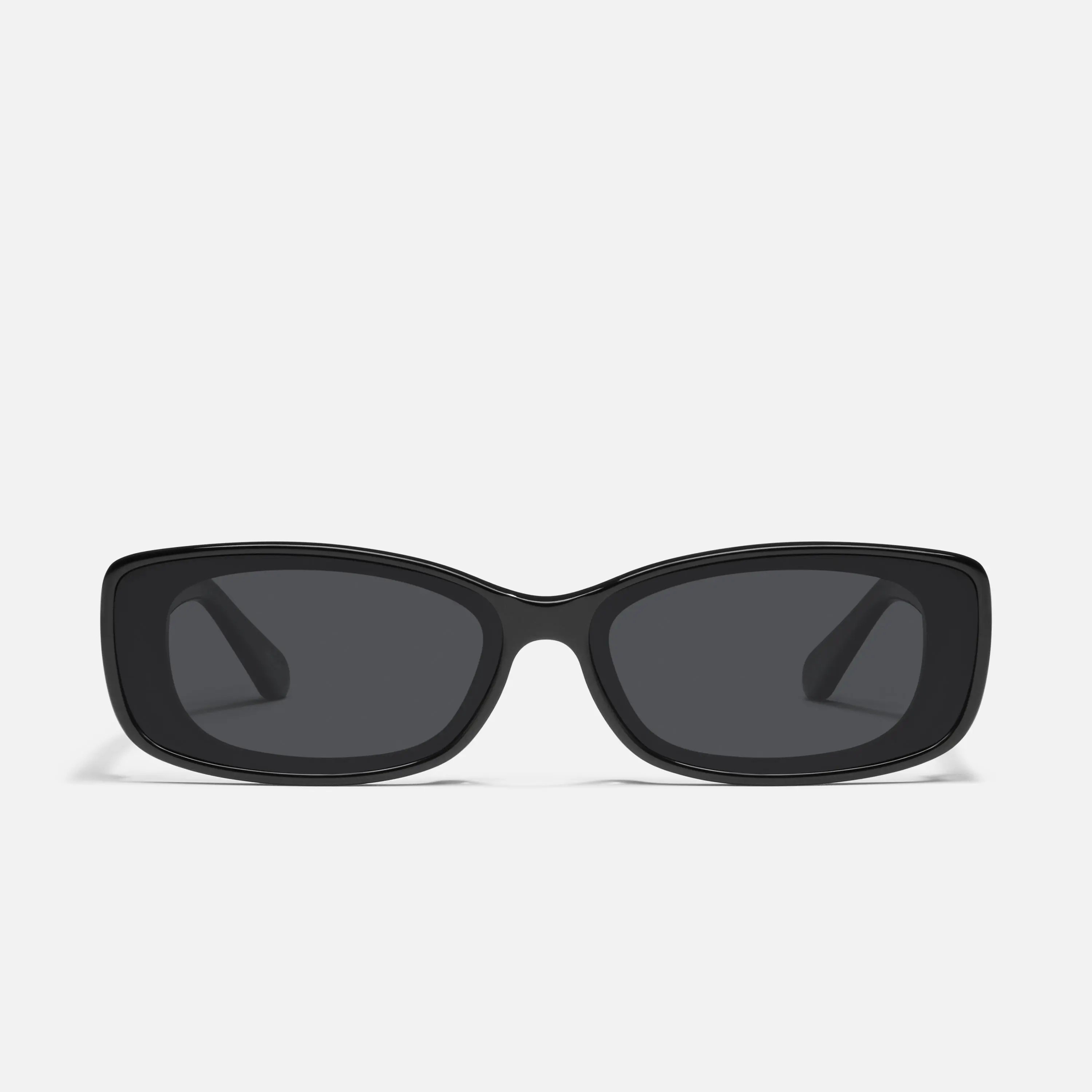 QUAY AUSTRALIA Vibe Check Sunglasses - Black Square Frame with Flush Lens Construction & Universal Nose Pads for Comfort