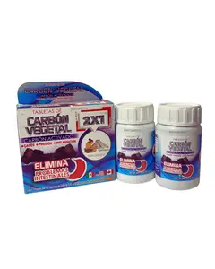 CARBÓN VEGETAL CARBÓN ACTIVADO tabletas Supplement Dietary Vitamin 2x1