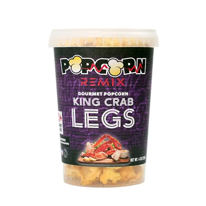 King Crab Leg Flavored Popcorn | Seafood Boil Seasoned Gourmet Popcorn | Unique Savory Snack | Popcorn Remix