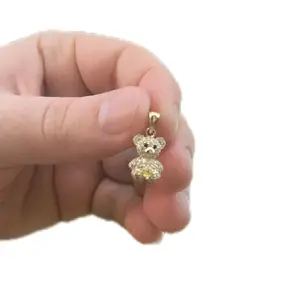 dijes para cadenas de oro 10k en forma de oso