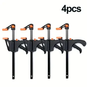 F Type Quick Release Clamp Set, 4 Counts Adjustable Clamp for Woodworking, Manual Woodworking Tool, Professional Hand Tool for Home & Office