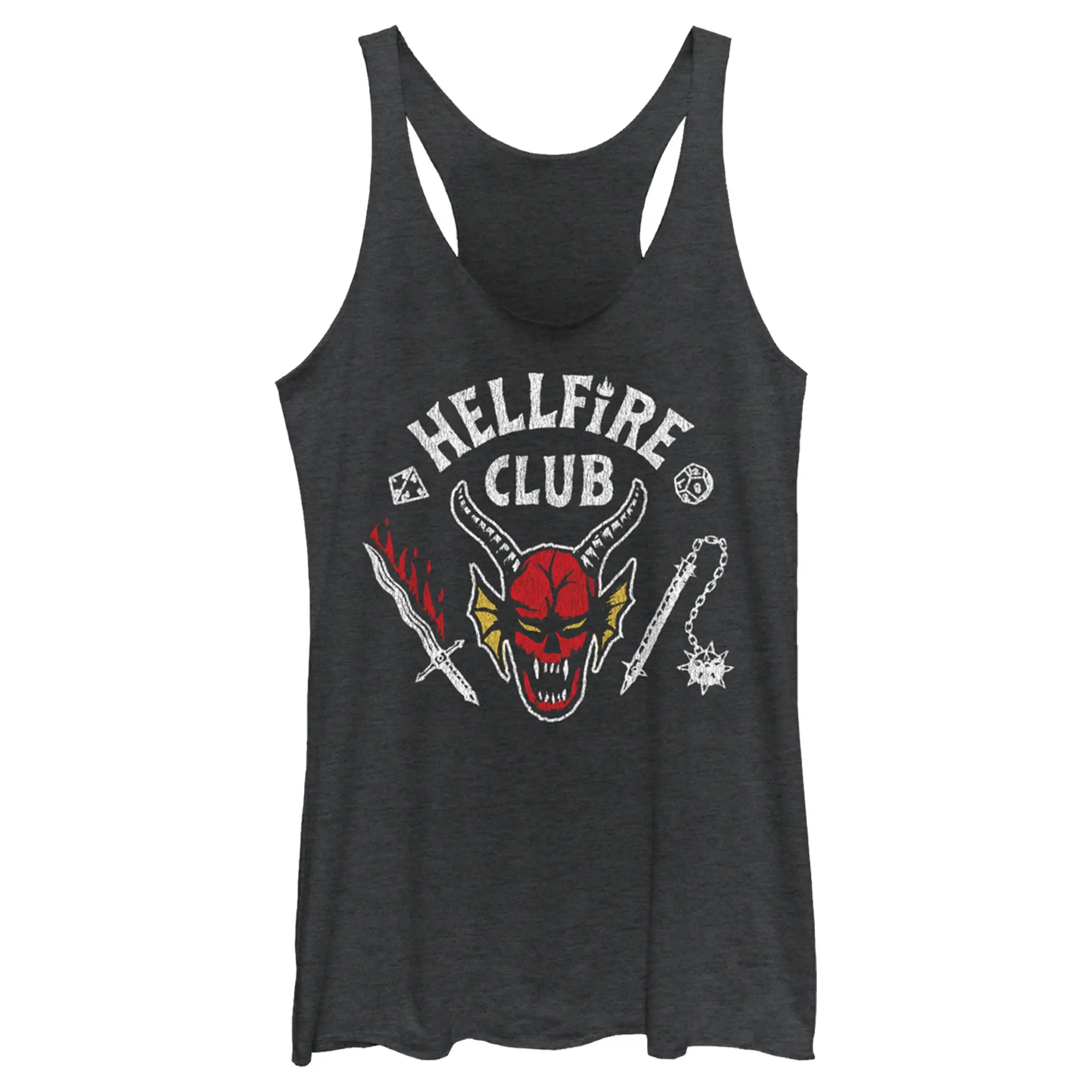 Women's Stranger Things Hellfire Club Costume Racerback Tank Top