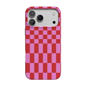 Casely iPhone 17 Pro Max Case | Vibe Check | Pink Checkerboard | Compatible with MagSafe | Classic Ultra Thin Design