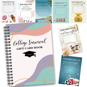 College Gift Card Book, Graduation Gift Card Book 2026 College Survival Booklet Organizer, Leaving Home High University School Package Cash Holder