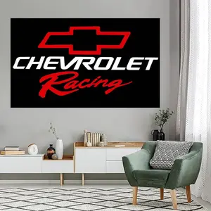 Chevrolet Racing Flag 3x5 Ft Polyester Banner with Brass Grommets Anti UV Protection for Car Enthusiast Room Decor unique gift Decoration Hanging