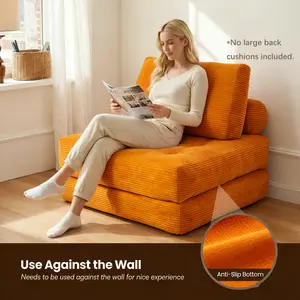 Convertible Sofa Bed Sleeper Chair | Portable Guest Bed with Backrest | Compact for Living Room & Studio Convertible Sofa Bed Sleeper Chair | Portable Guest Bed with Backrest | Compact for Living Room & Studio