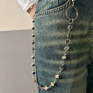 Vintage Punk Dice Pants Waist Chain Men Cool Jeans Chain Keychain Wallet Chain Gothic Biker Fashion Accessories