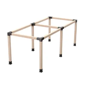 BRAXEN 2.5mm Thick Pergola Bracket Kit for 6"x 6"  Lumber，12pcs (4pcs 3-Way , 2pcs 4-Way , 6pcs Base) DIY Post Base Kit,  Easy Installation Wooden Beams for Gazebos, Patio Pergolas, Log Cabin Outdoor Anchor Screws