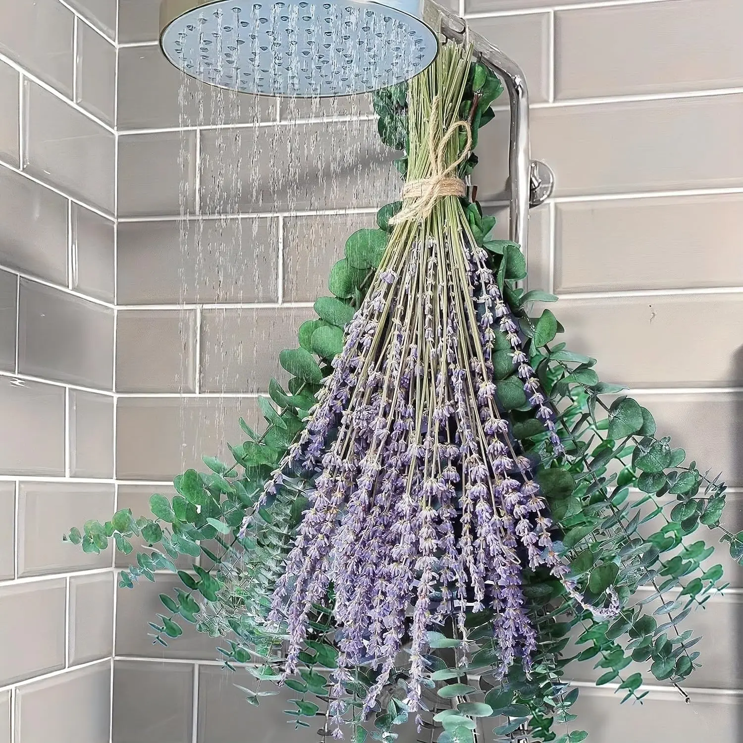 Mix Dried Eucalyptus Stems & Lavender Bundle for Shower,110 Pcs 17"Natural Real Preserved Eucalyptus Leaves Greenery, Lavender for Hanging Shower Plants, Flower Arrangements, Vase Decor