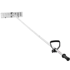 【fathersdaygift】VEVOR Snow Roof Rake, 25" Blade Snow Removal Tool, 21ft Reach Aluminium Roof Shovel, Roll Wheels for Roof Protection, Anti-Slip Handle Grip, Easy to Setup & Use for House Roof, Car Snow, Wet Leaves
