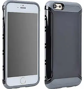 BLACK/GRAY LIGHT ARMOR HYBRID CASE COVER FOR APPLE iPHONE 6 6s