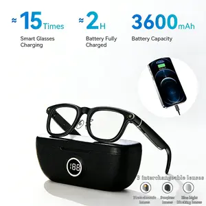 2026 New G1 AI Smart Glasses, 8MP HD Camera, 1200P Video, Open-Ear Bluetooth Audio, AI Translation & Voice Control, Smart Sunglasses for Men & Women