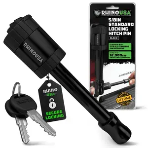 Rhino USA Trailer Hitch Pin (2 Inch) Patented 5/8" Locking Receiver Hitch Pins for Class III IV Hitches Rhino USA Trailer Hitch Pin (2 Inch) Patented 5/8" Locking Receiver Hitch Pins for Class III IV Hitches