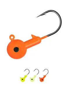 BLUEWING Jig Heads Fishing Jigs with High Carbon Steel Hook Swimbait Lead Head Jig Lure for Walleye, Bass, Crappie, Snapper, Snook, Inshore Fishing