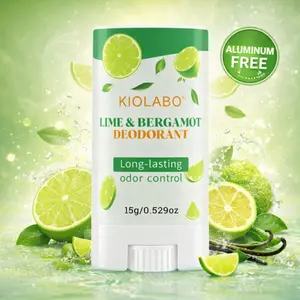 Lime & Bergamot Deodorant Stick for Men & Women, Long Lasting Odor Control, Fresh Citrus Fragrance, Scented, Natural Daily Body Care Deodorant, Travel Size