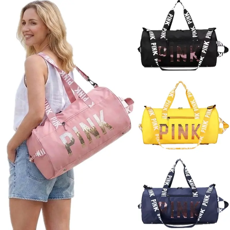 Women's 18in Sparkle Sequin Waterproof Gym Bag - Lightweight Tool Organizer, Yoga Fitness & Fitness Leisure Carry-On for 2 Key Occasions, Gym Bags, Gym Workout Bag