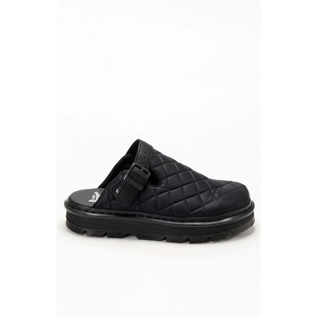 Dr Martens Men's BlackÂ ZebzagÂ Quilted CanvasÂ Slingback Platform Mules