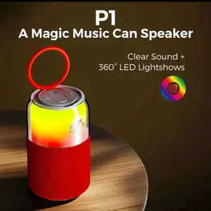 Miro P1 360° Surround Stereo Speaker, TWS Wireless Dual Channel Audio, Smart LED Ambient Lighting, Classic Soda Bubble Sound Effect, Bluetooth 5.4 Connectivity, 10m Range, 1800mAh Battery, 10 Hours Playtime