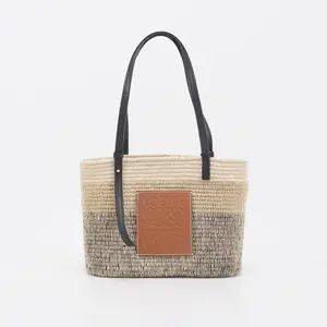 Pre-owned Loewe Fabric Tote Bags Square Basket Small Tricolor Tote Bag BGP210008