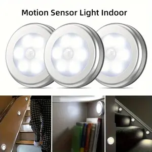 Motion Sensor Lights Indoor, Battery Operated, Cordless LED Step Night Light for Under Cabinet, Hallway, Stairway, Closet, Kitchen