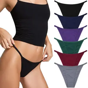 LEVAO 6 Pack Women’s Cotton Bikini Panties – Low Waist, Half-Cover Design, Soft & Breathable, Everyday Underwear