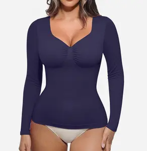 FeelinGirl  Long Sleeve Seamless Underwear Womenswear Tops long-sleeved top Shapewear Fits Everyday