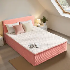 ALTRIGUS Boneless Bed 2-in-1 Fully Sponge Bed Frame, Modern Floor Bed with Breathable Memory Foam Mattress & Headboard, Medium Firm Support, No Assembly Required,Suitable For RVs, Guest Rooms, Apartments, And Offices.